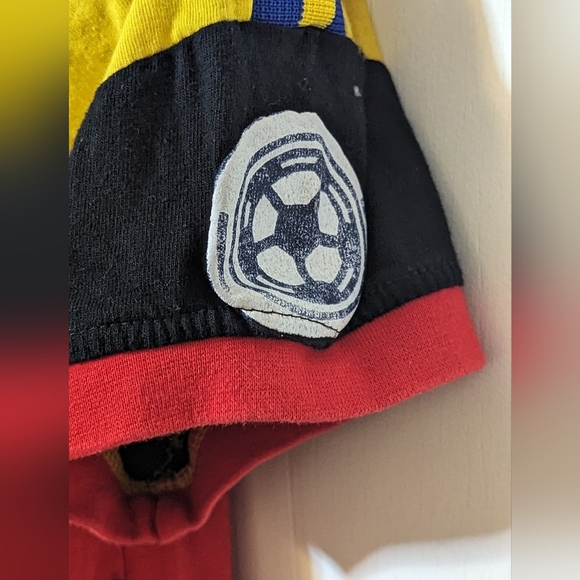 Men's Evolution in Design Color Block Shirt Soccer 2018 Size Large Yellow & Red - Picture 4 of 6